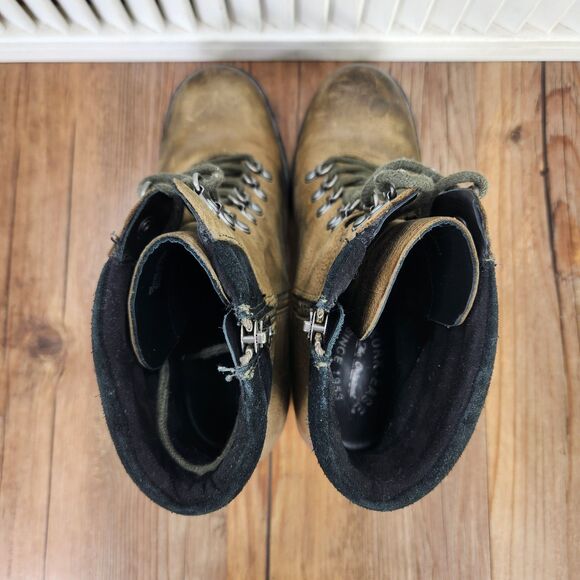 Kork-Ease Disna Women's 8 M Brown Leather Heeled Lace Up Boho Boots Ankle Combat - Picture 7 of 11